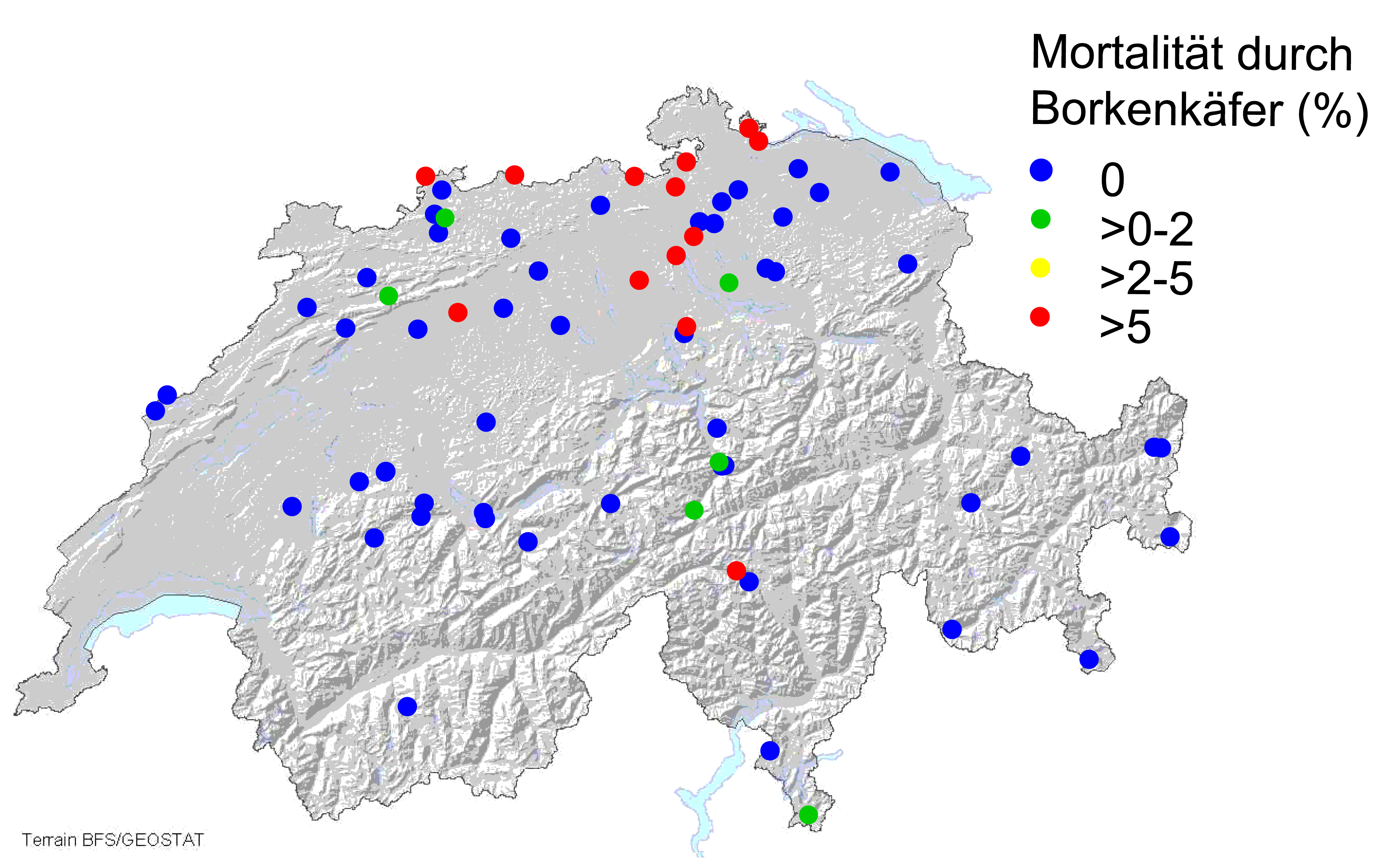 Map Mortalität Borkenkäfer